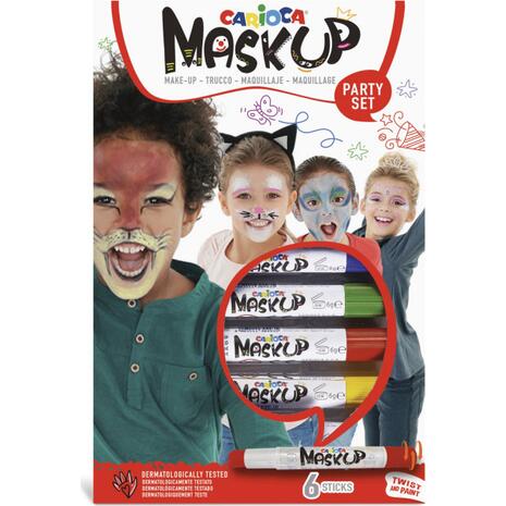 Χρώματα προσώπου Carioca Mask Up 6 Party Set 43052